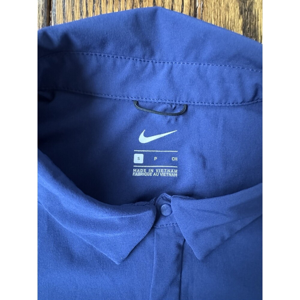 Nike Windbreaker Jacket Navy Blue Size Small Zip Up Long Sleeve Lightweight - Picture 3 of 8
